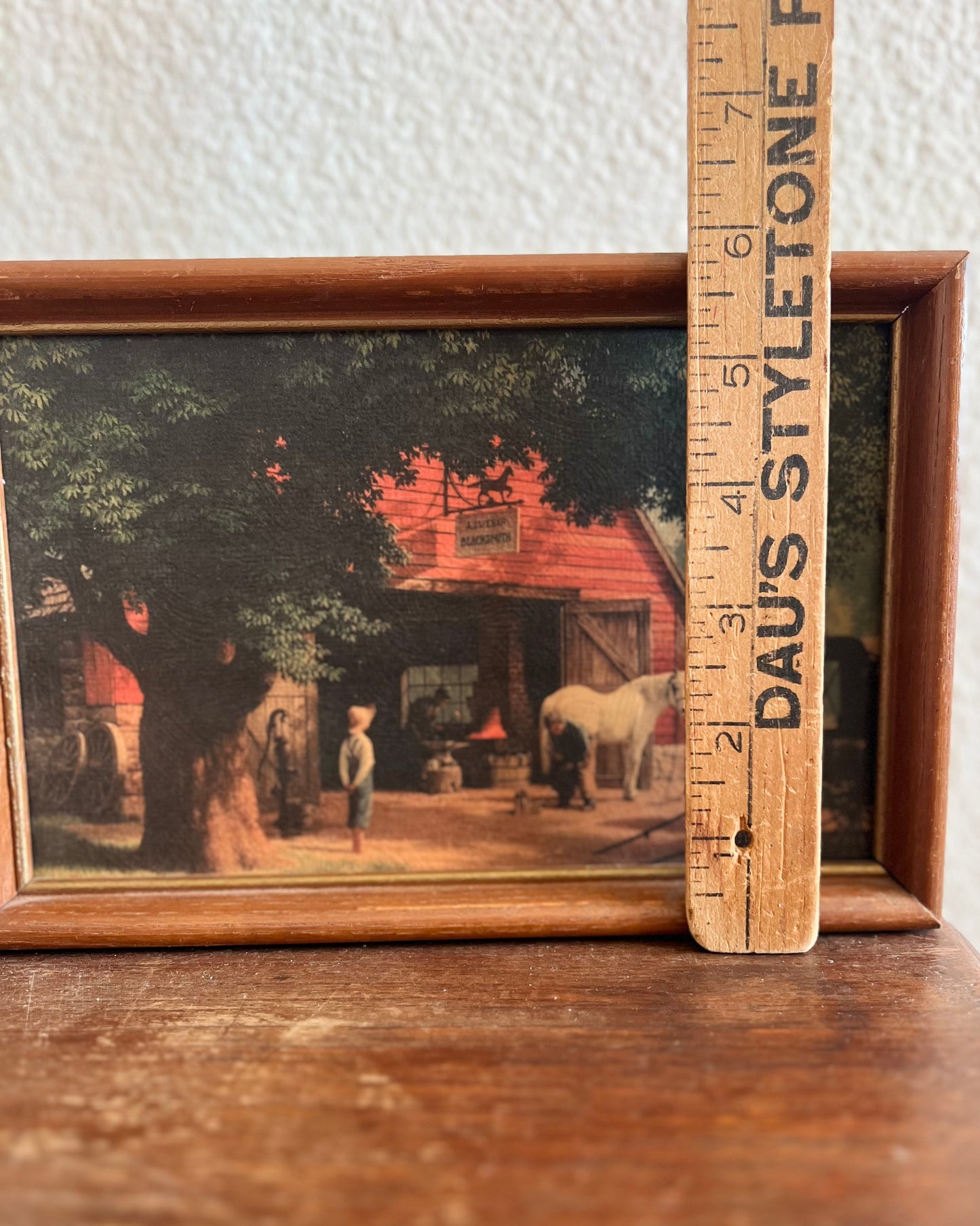 "Horse & Buggy Days" Small Wood Framed Print by Paul Detlefsen