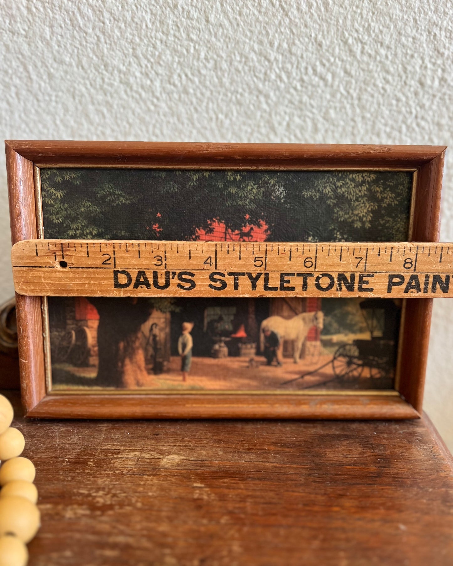 "Horse & Buggy Days" Small Wood Framed Print by Paul Detlefsen