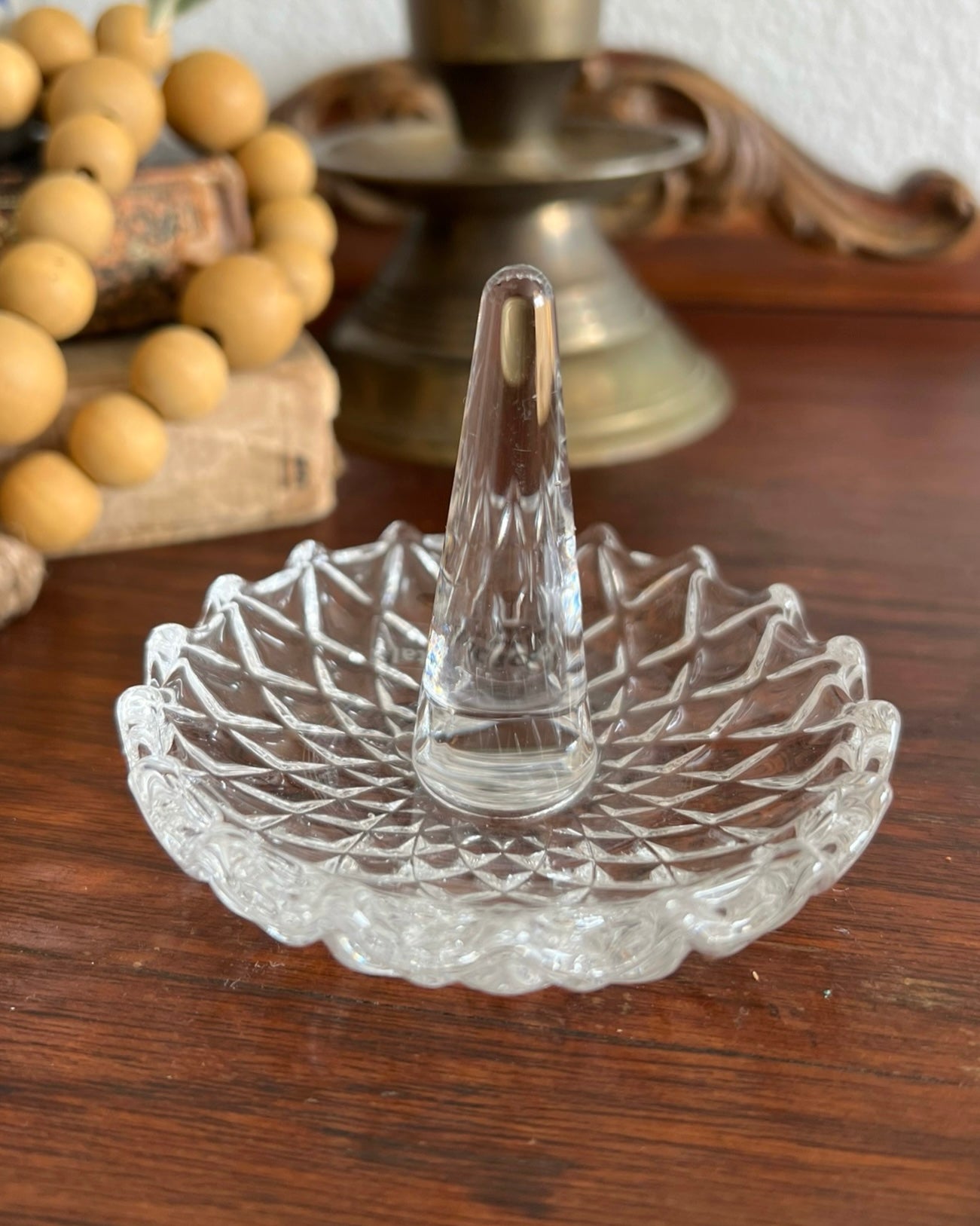 Vintage Crystal Ring Holder