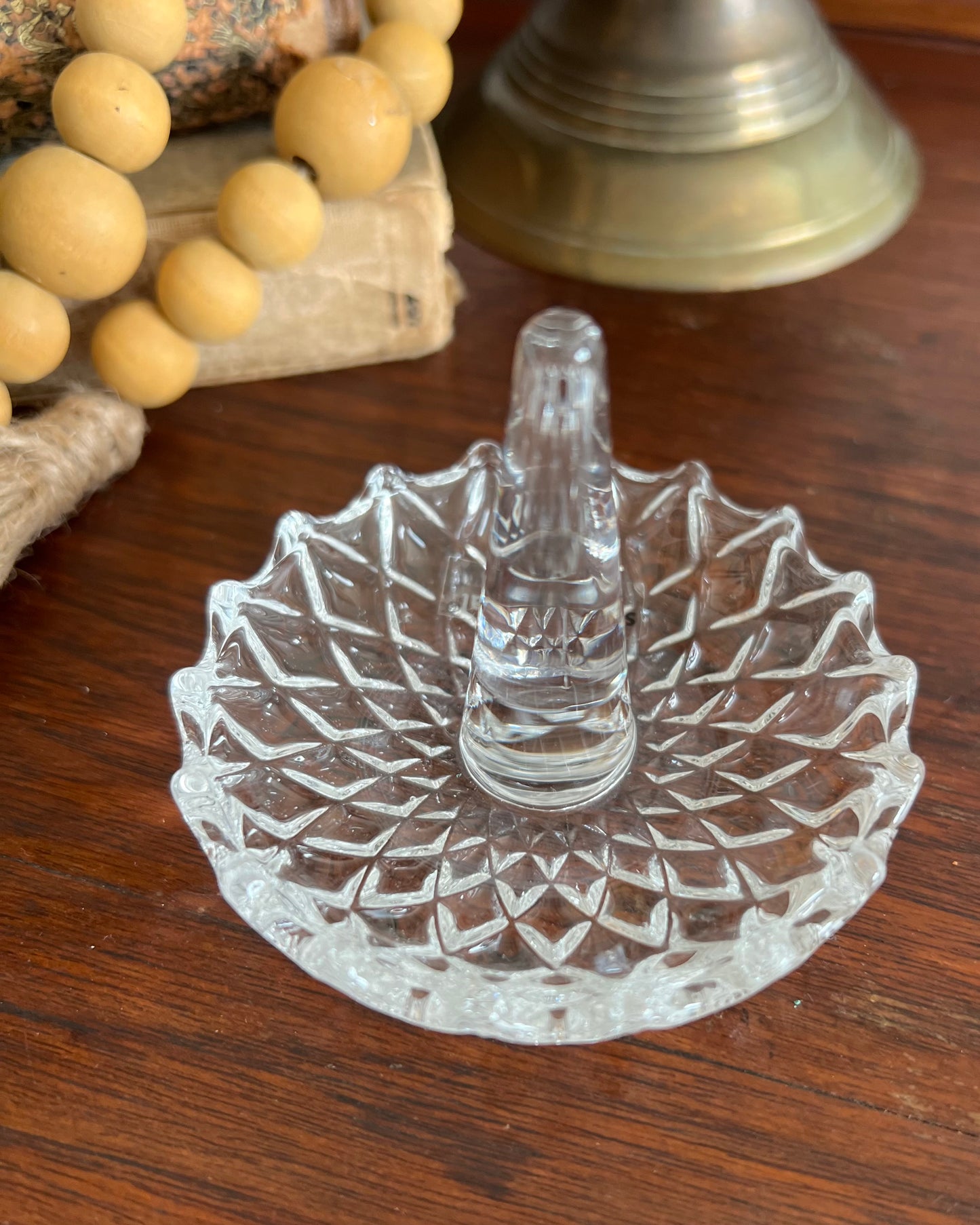 Vintage Crystal Ring Holder