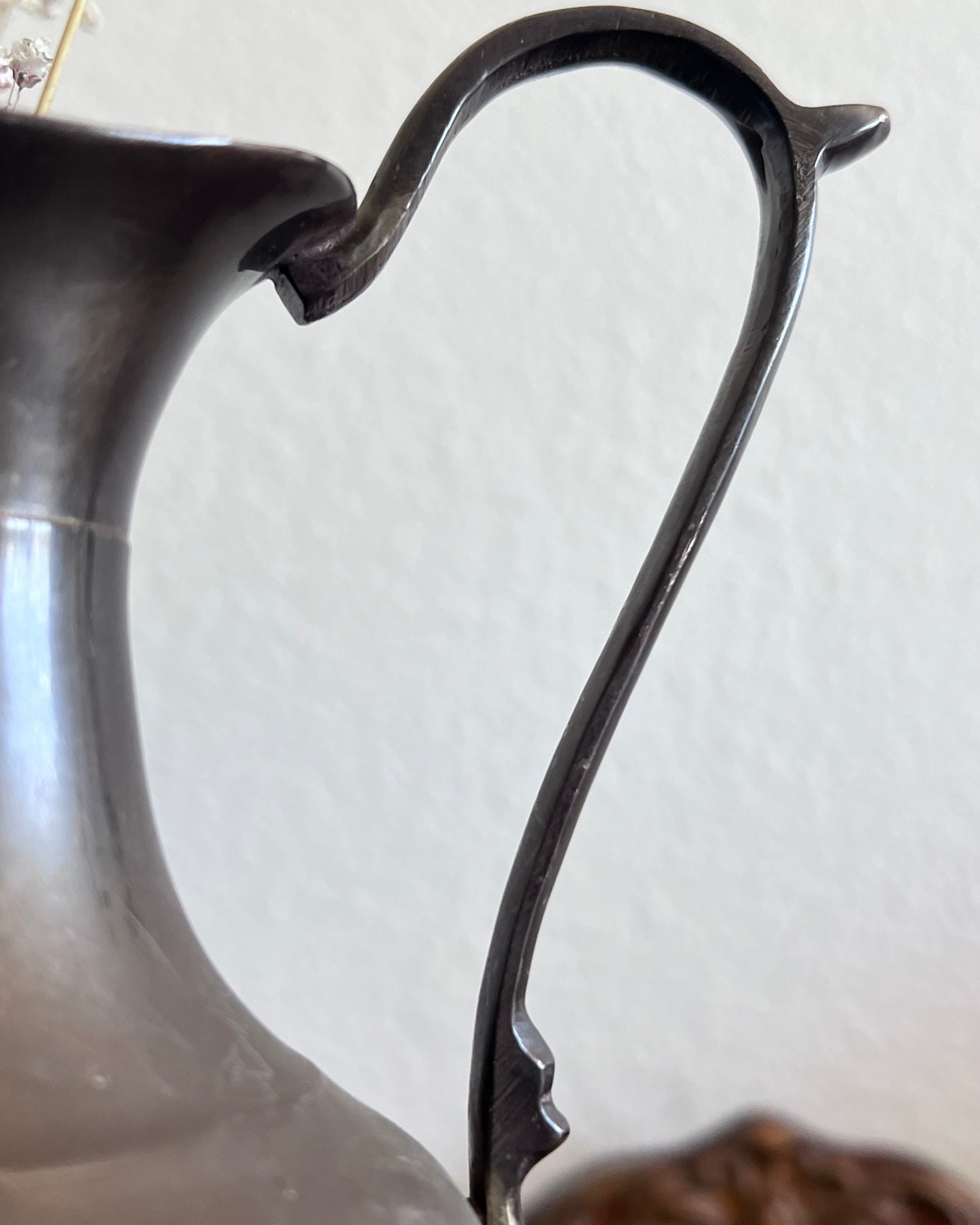 Small Brass Patinated Pitcher Bud Vase