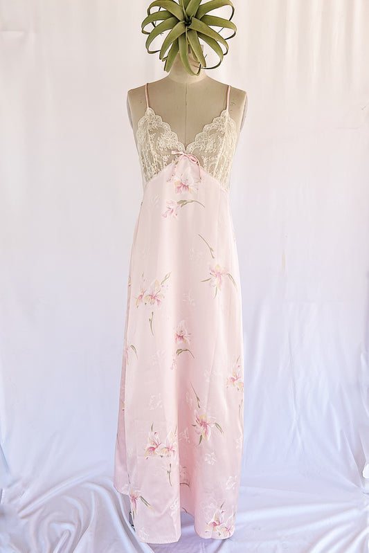 Beeline Lace Bust Floral Maxi Nightgown