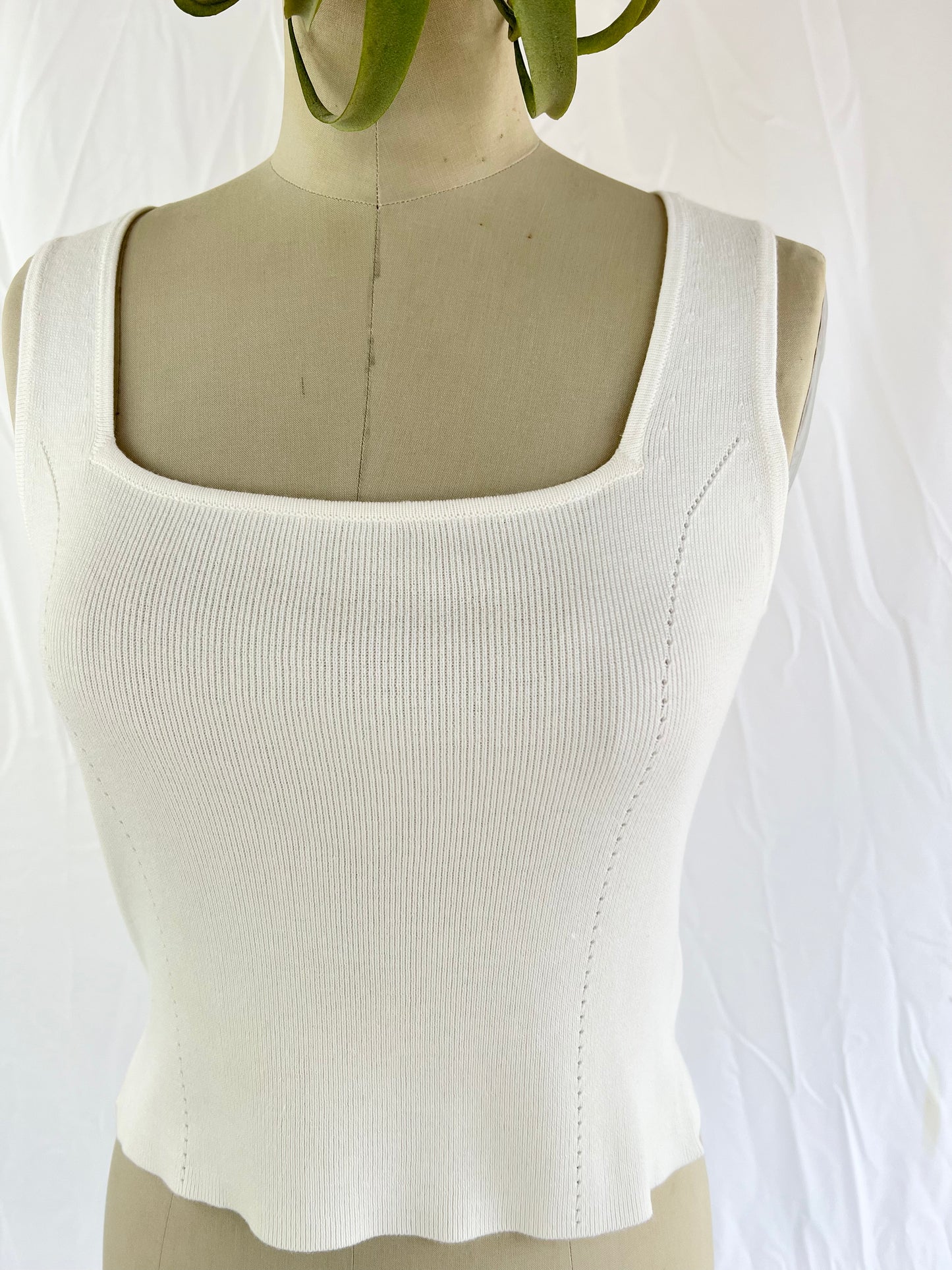 Sidefects 90s Deadstock Square Neck Sleeveless Blouse