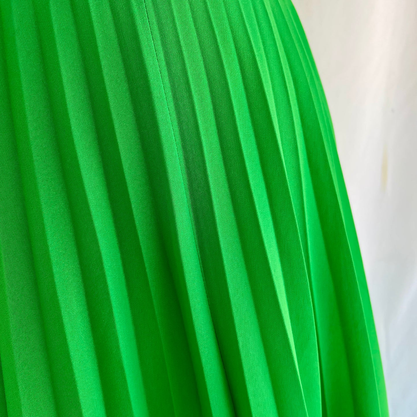 Joy Stevens 70's California Kelly Green Pleated Maxi Skirt